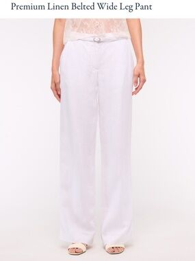 Abercrombie Low Rise Wide-Leg 100% Linen Pants